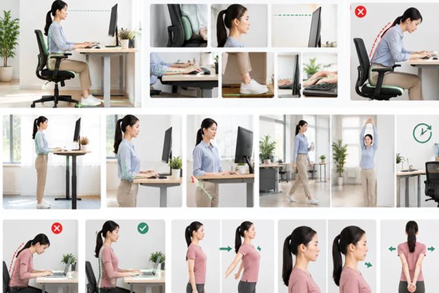 3 tư thế làm việc giúp hạn chế tích mỡ bụng, gù lưng